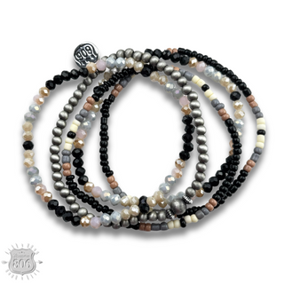 Five strand seed bead bracelet set