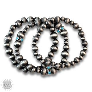 Western burnished bead bracelet set