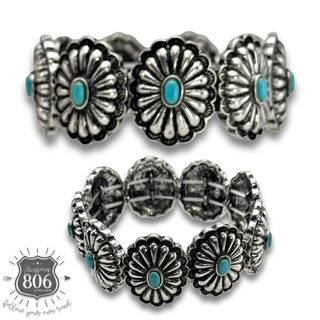 Western concho bracelet