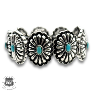 Western concho bracelet
