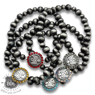 Western beaded thunderbird charm bracelet