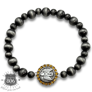 Western beaded thunderbird charm bracelet