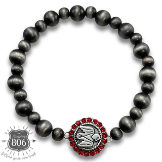 Western beaded thunderbird charm bracelet