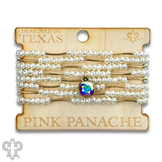 Crystal and tube bead bracelet set, Austrian crystal