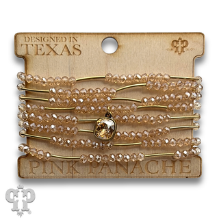 Crystal and tube bead bracelet set, European crystal - LC