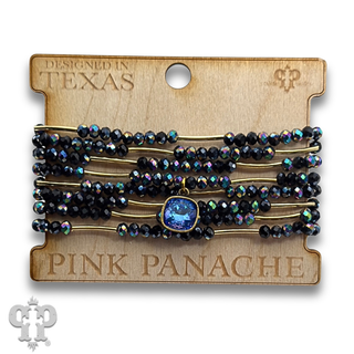 Crystal and tube bead bracelet set, European crystal - LC