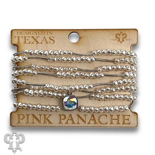 Crystal and tube bead bracelet set, European crystal - LC