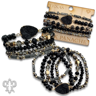 Five strand druzy bracelet set - LC