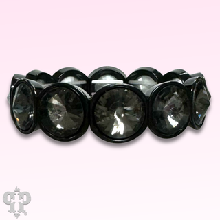 Round rhinestone tonal bracelet - LC