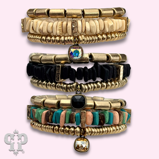 Coconut shell bracelet with  crystal from Swarovski® - LC