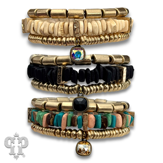Coconut shell bracelet with  crystal from Swarovski® - LC