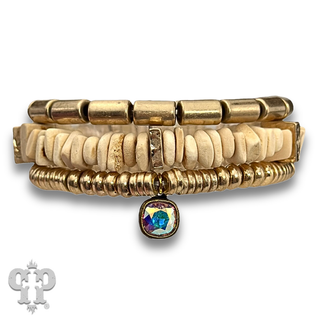 Coconut shell bracelet with  crystal from Swarovski® - LC