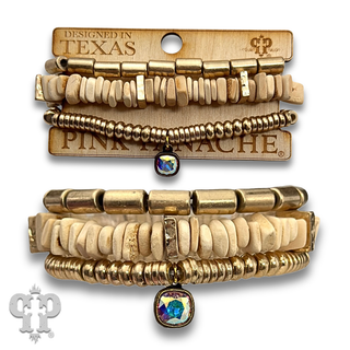 Coconut shell bracelet with  crystal from Swarovski® - LC