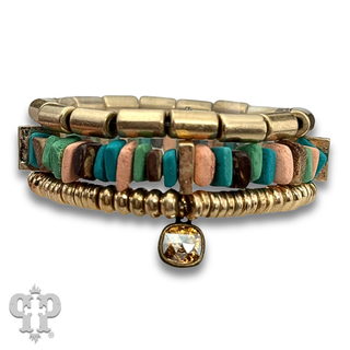 Coconut shell bracelet with  crystal from Swarovski® - LC