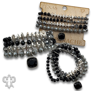 Crystal mixed bead bracelet with a crystal from Swarovski®