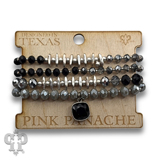 Crystal mixed bead bracelet with a crystal from Swarovski®