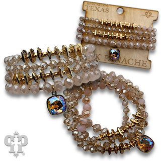 Crystal mixed bead bracelet with a crystal from Swarovski®