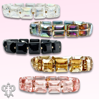 Faceted square bead bracelet - LC