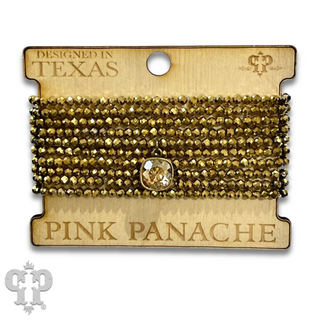 Faceted small bead bracelet set with Austrian crystal