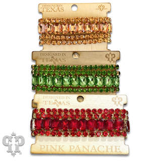Four strand mixed rhinestone bracelet, two sizes