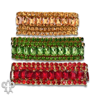 Four strand mixed rhinestone bracelet, two sizes