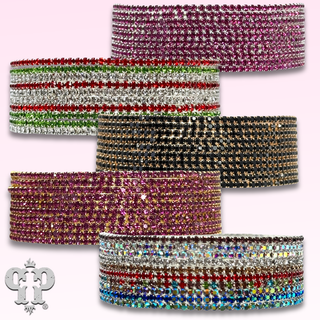 Ten strand rhinestone bracelet set