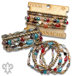 Five strand mixed size bead bracelet set - LC