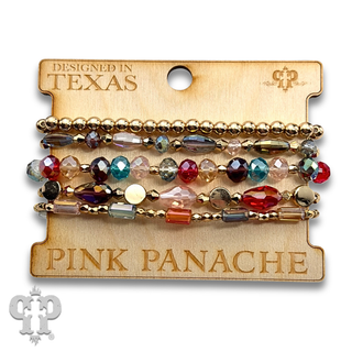 Five strand mixed size bead bracelet set - LC