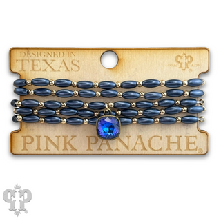 Rice bead bracelet with Austrian crystal