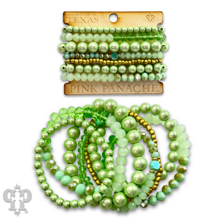 Shining bead mixed bracelet set