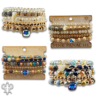 Mixed bead bracelet with Austrian crystal