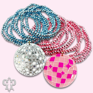 Disco ball charm bracelet