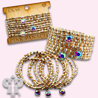 Rhinestone drop charm bracelet