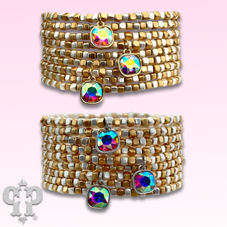 Rhinestone drop charm bracelet