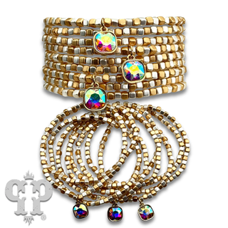 Rhinestone drop charm bracelet