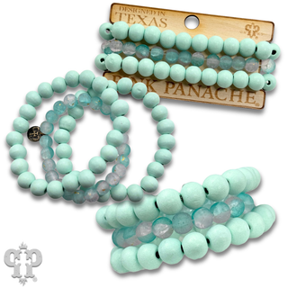 Pastel beaded bracelet set