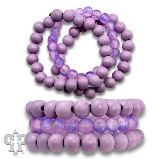 Pastel beaded bracelet set