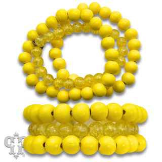 Pastel beaded bracelet set