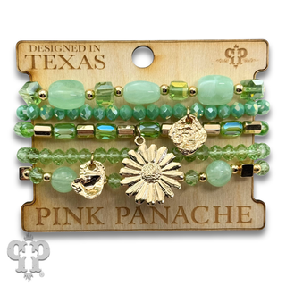 Mixed bead bracelet with charms
