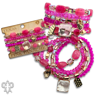 Mixed bead bracelet with charms