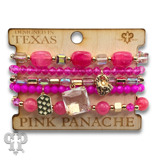 Mixed bead bracelet with charms