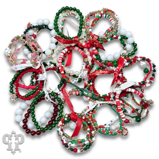 Christmas mystery bracelet stacks