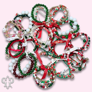 Christmas mystery bracelet stacks