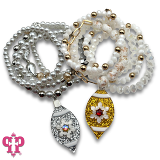 Christmas ornament bracelet stack