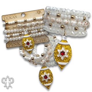 Christmas ornament bracelet stack