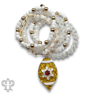 Christmas ornament bracelet stack