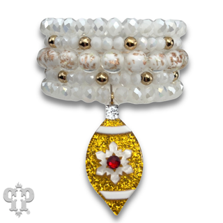 Christmas ornament bracelet stack