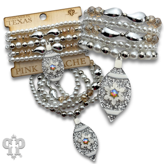 Christmas ornament bracelet stack