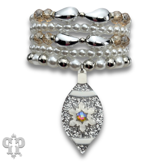 Christmas ornament bracelet stack