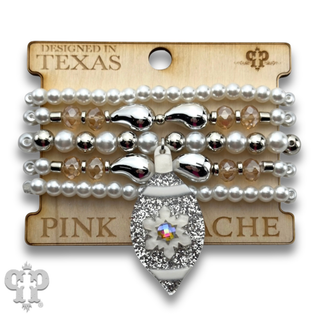 Christmas ornament bracelet stack